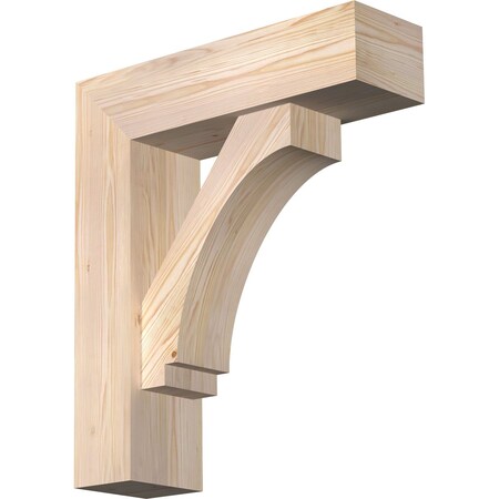 Ekena Millwork Imperial Block Smooth Bracket w/ Offset Brace, Douglas Fir, 7 1/2"W x 26"D x 30"H BKT0806X26X30IMP05SDF